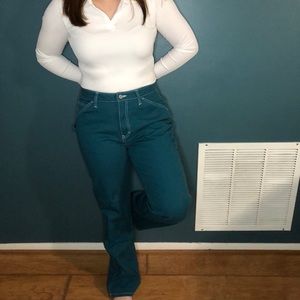 Dickies Junior Carpenter Pants in Teal Size 11/30